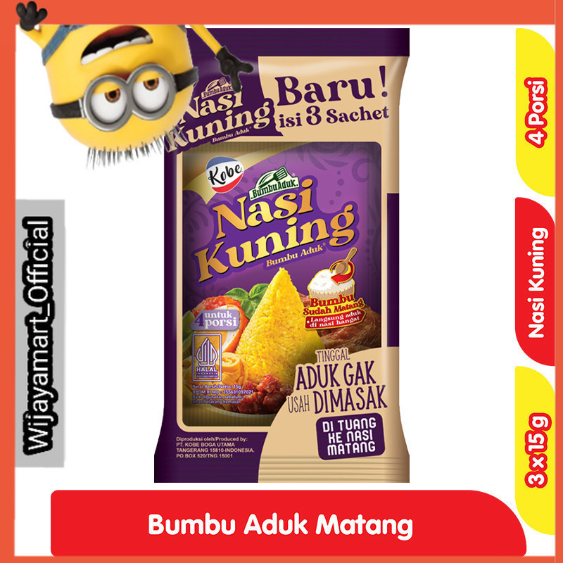 

Kobe Bumbu Aduk Nasi Kuning 3 x 15 g