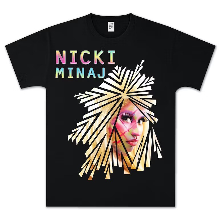 KAOS DEWASA Nicki Minaj Distorted Portrait T-Shirt