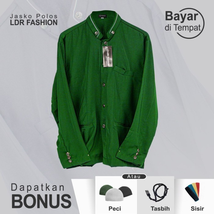 ☞SALE EID MUBARAK☜ Jasko Polos Elegant - Hijau, M
