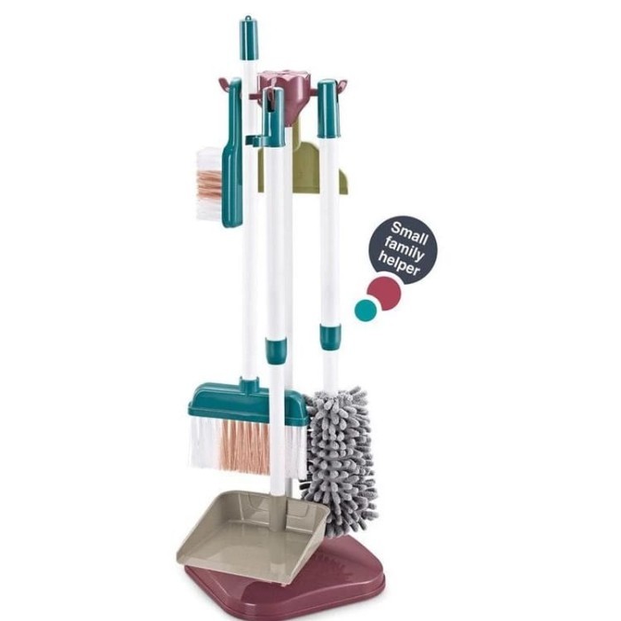 mainan montessori anak Cleaning set toys mainan sapu pel anak - Merah