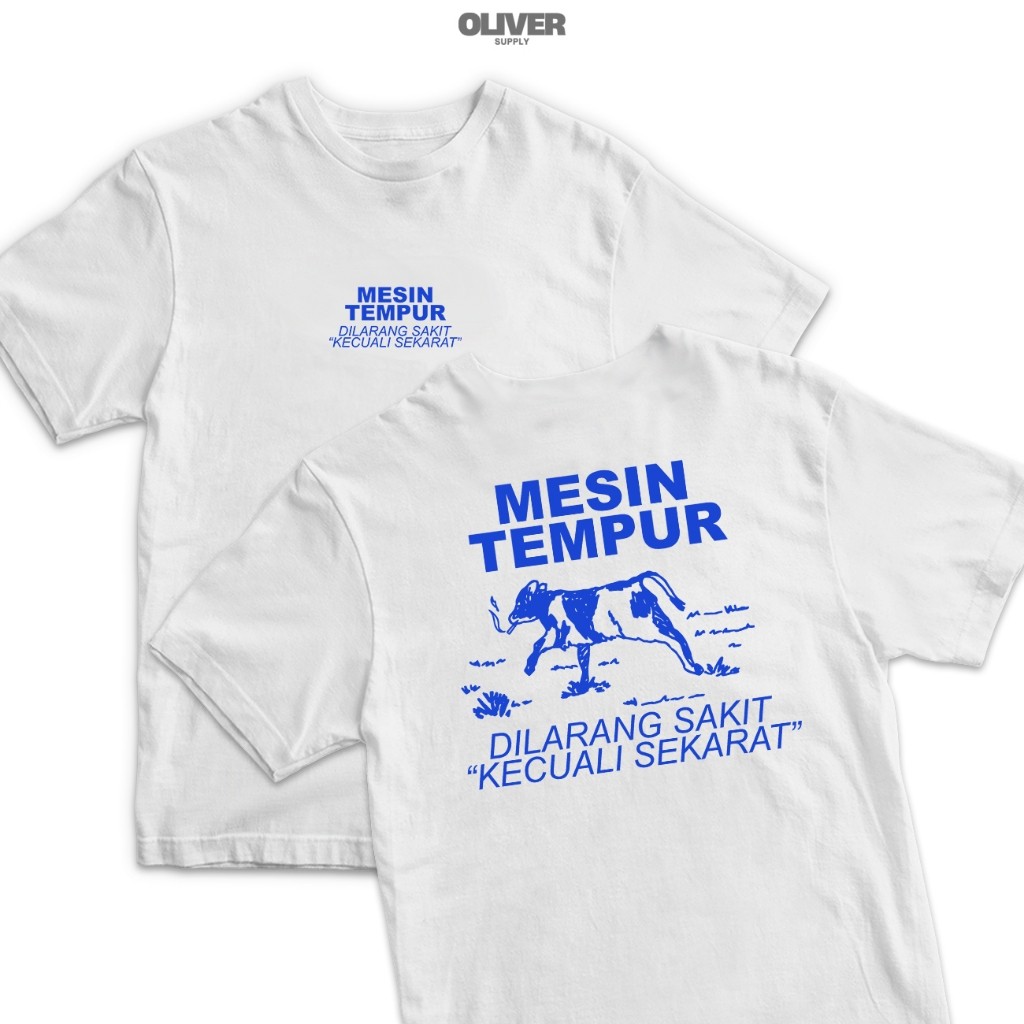 Kaos Kata Kata "Mesin Tempur Dilarang Sakit Kecuali Sekarat" / baju kaos kata kata / baju kaos pria 