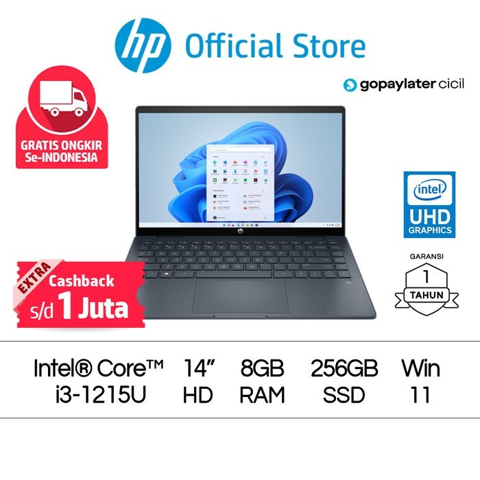 Laptop HP 240 G9 Core i3 UHD 8GB RAM 256GB SSD W11 14 Inch Intel - HP 240 G9 - 240 G8 NON-FS