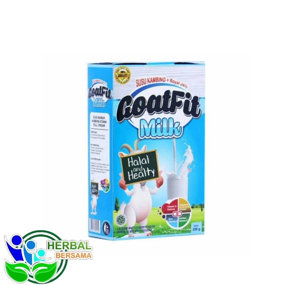 

Goatfit Milk Original Susu Kambing Etawa Plus Royal Jelly | Goat Fit Original Per Box Kemasan 200 gr