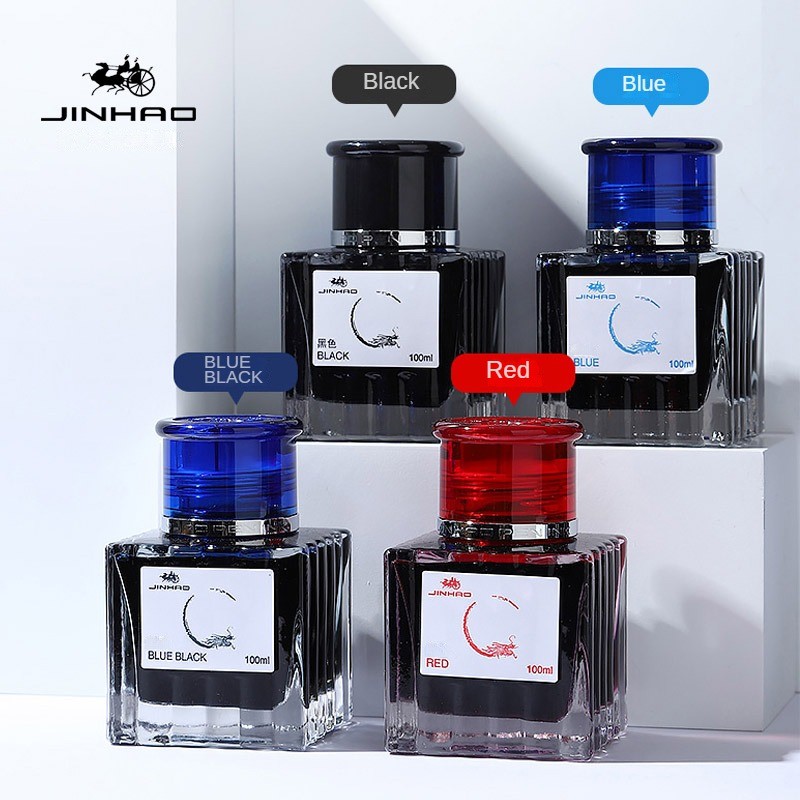 

JINHAO 100/50/30ml Fountain Pen Ink Cartridge Refill Glass Bottled Pen Non-carbon Ink Fountain Pen Office Supplies Stationery