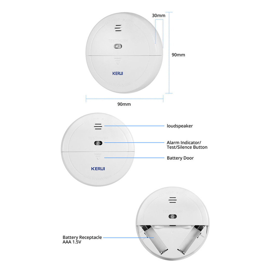 

KERUI Wireless Smoke Detector Fire Protection Alarm Asap