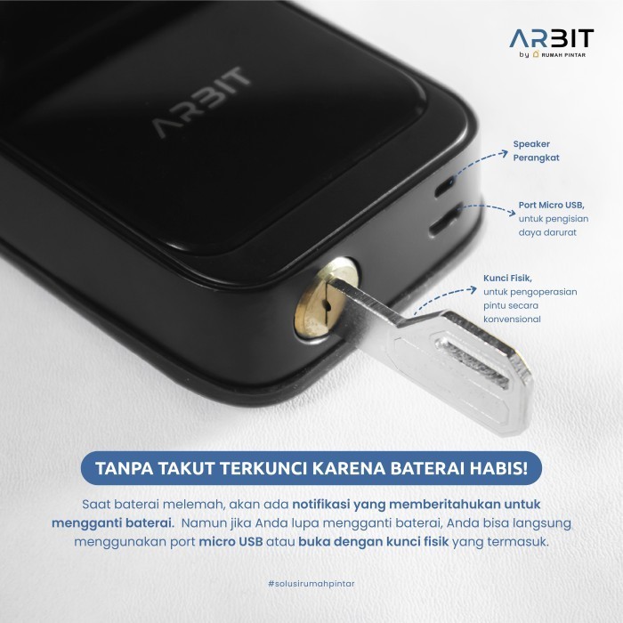

AIT Smart WiFi Door Lock With Fingerint Card Key Kunci tar