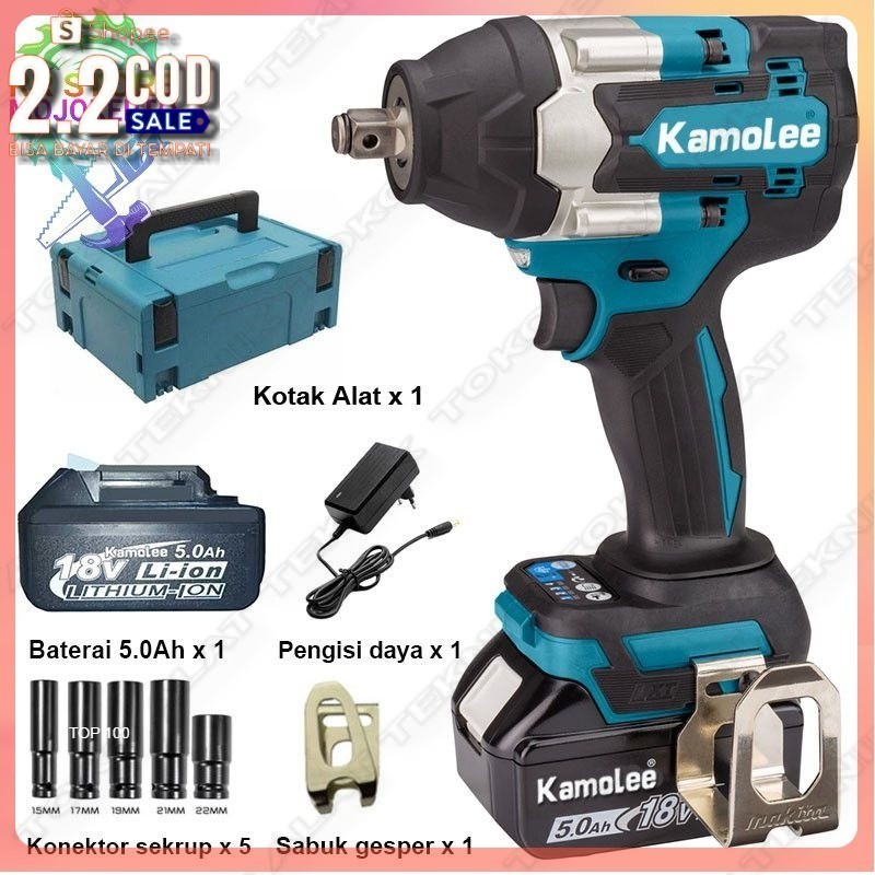 [ Baru. ] DTW700 1800Nm TERBARU KAMOLEE IMPACT WRENCH 18v / 21v