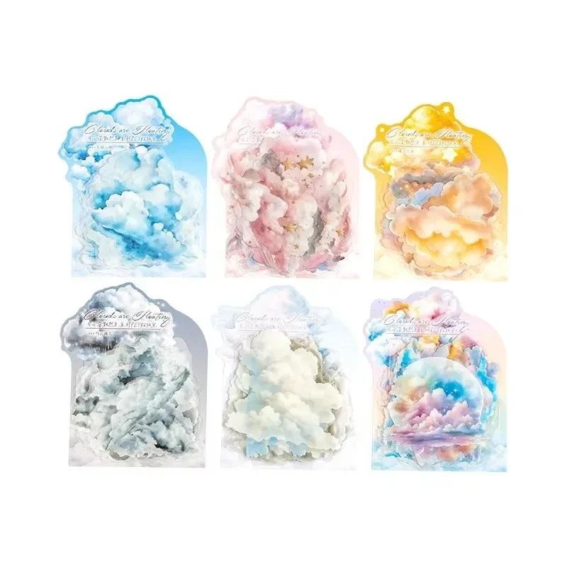 

10pcs per pack sticker cloud themed Clouds floating handbook material stickers Stationery School Supplies Scrapbook 150*110mm