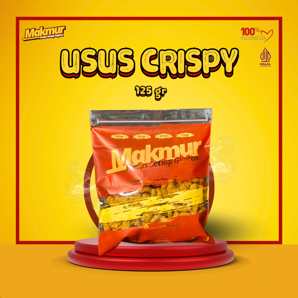 

Makmur Usus Crispy Patahan Varian Level Pedas - Makanan Ringan Viral