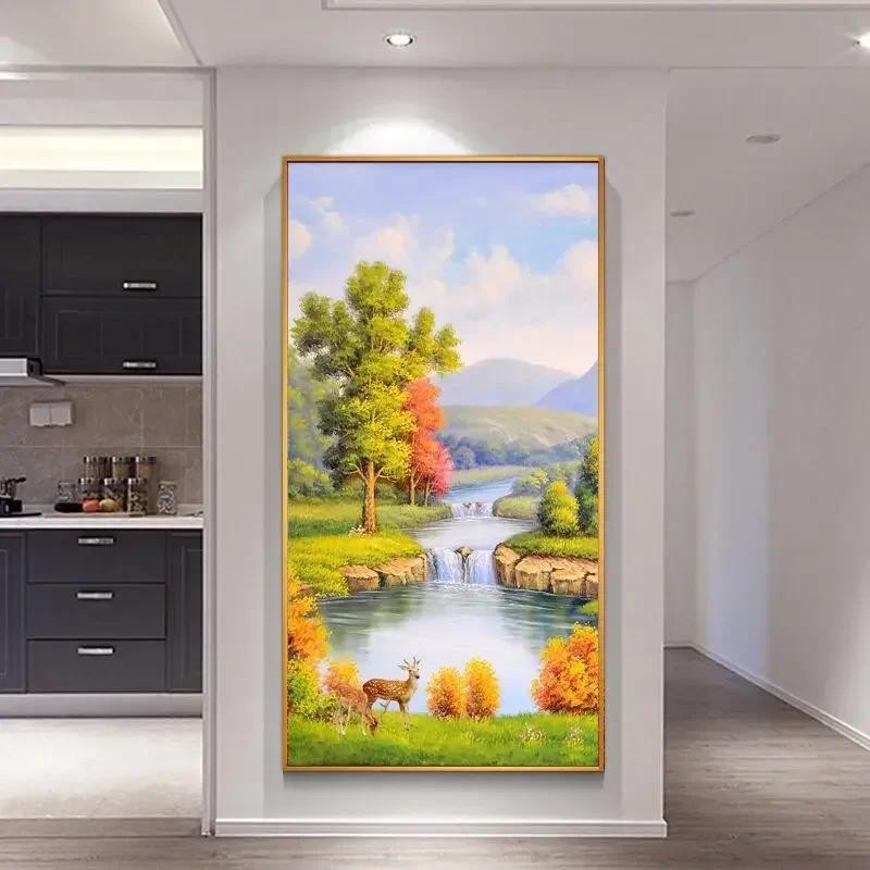 

2937105 Digital oil painting living room decorative painting sofa background wall hanging painting