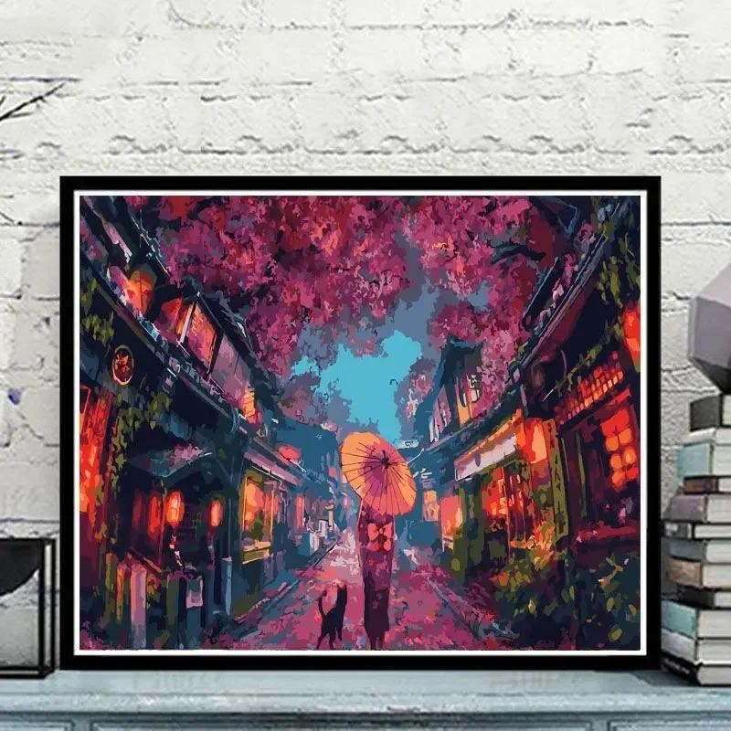 

3710081Digital oil painting living room decorative painting sofa background wall hanging painting