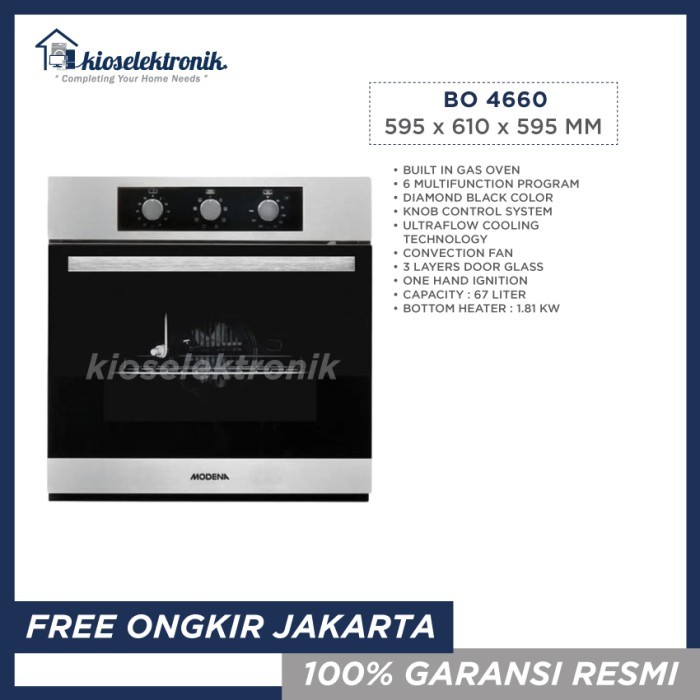 Modena Built In Oven BO 4660 - Oven Tanam Gas BO4660
