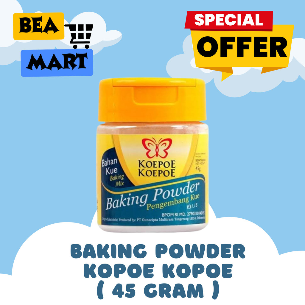 

Baking Powder Koepoe Koepoe 45 gr | Pengembang Kue Kupu Kupu 45gr