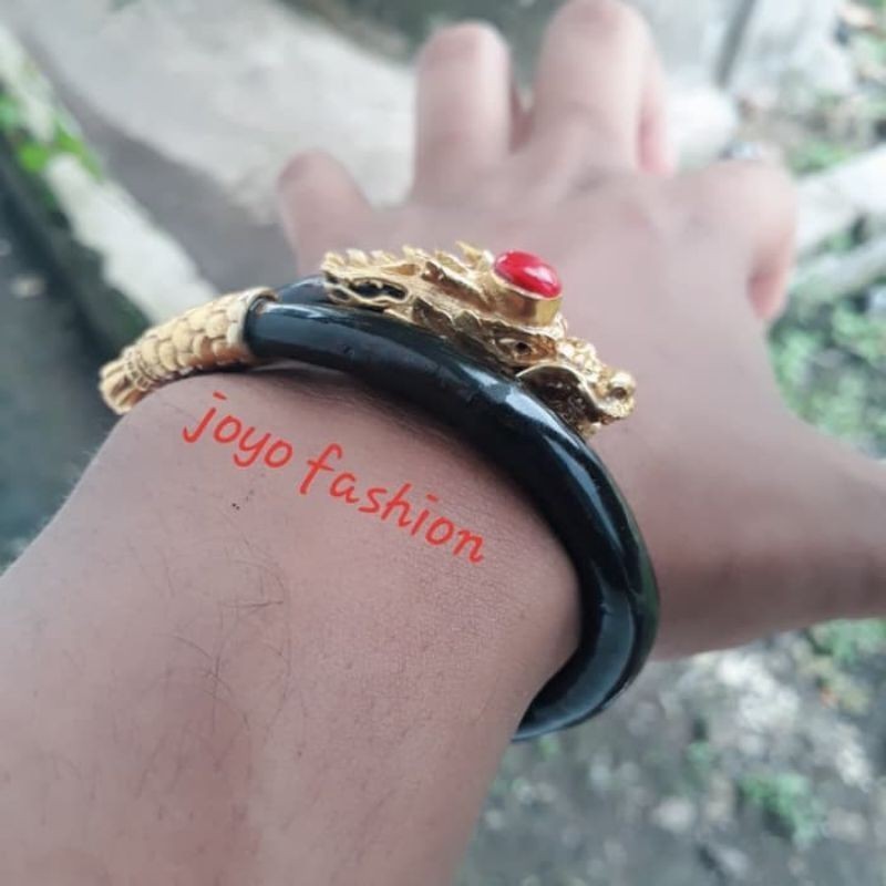 GELANG AKAR BAHAR MERAH KEPALA NAGA PERAK BERMAHKOTA BATU MARJAN