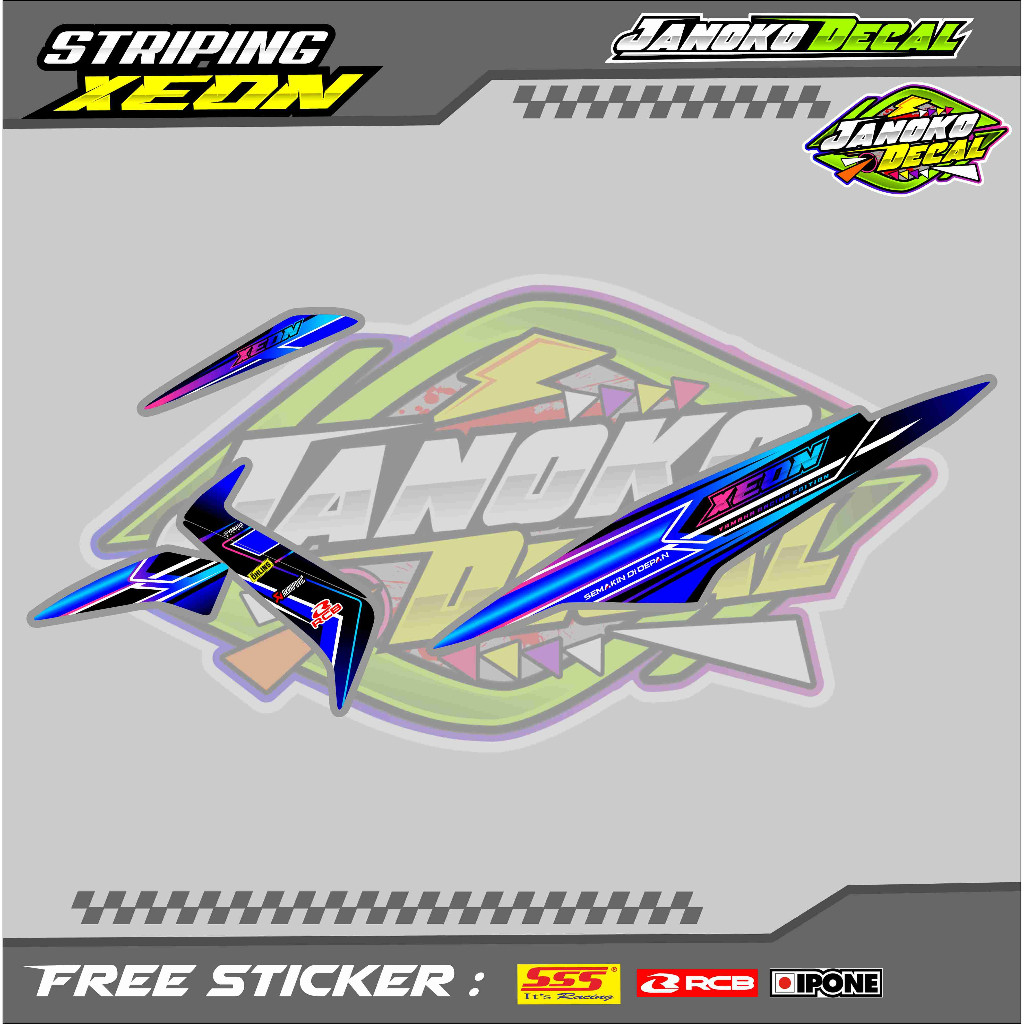 STRIPING VARIASI LIST YAMAHA XEON / STICKER VARIASI MOTOR XEON