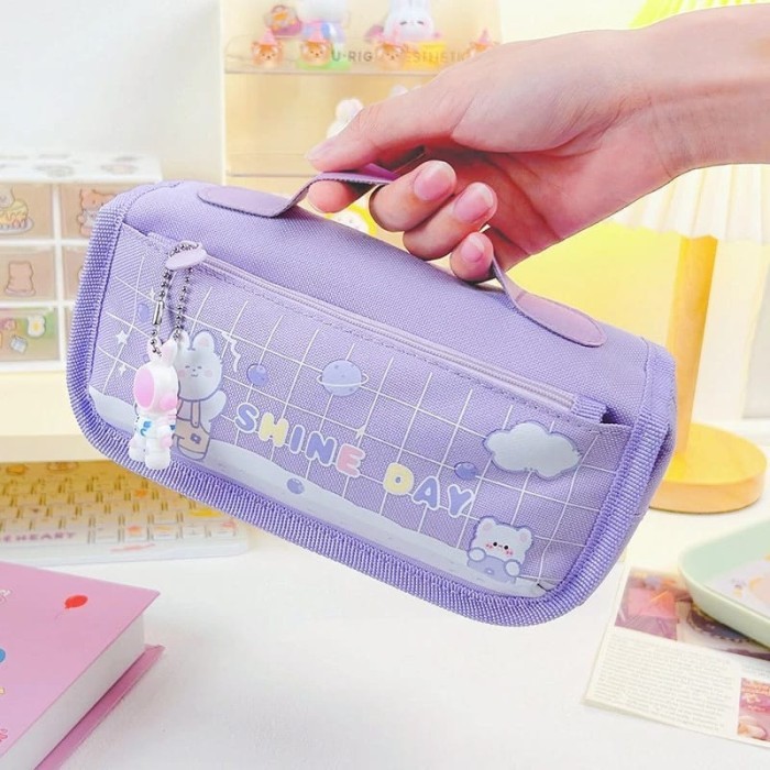 

Tempat pensil karakter terbaru pencil case box pensil anak lucu - Pink
