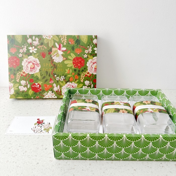 

PL (ISI 5 Pcs) Box Flora | Kotak Kue Kering Toples 350gr | Box Galungan | Box Hampers Kue Kering - 2 sekat
