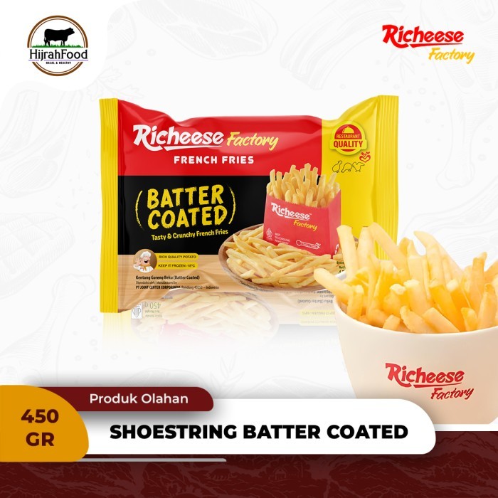 

Richeese French Fries Batter Coated | Kentang Goreng Crunchy - 450 gr