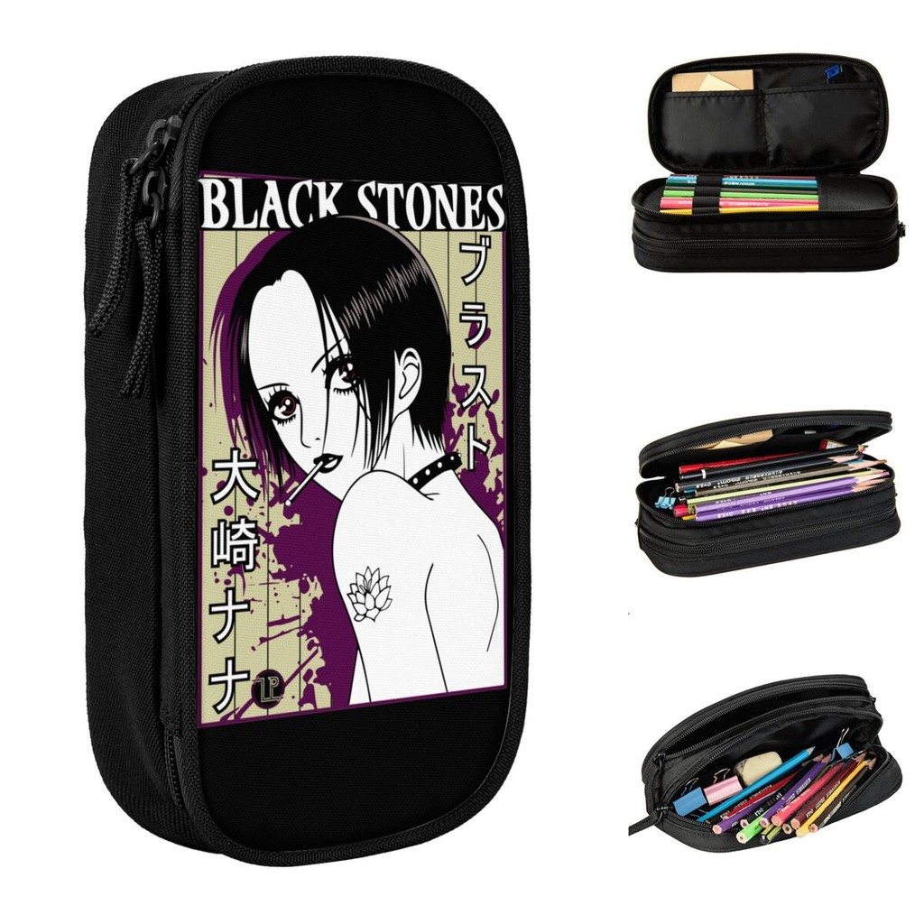 

Manga Nana Osaki Anime Harajuku Punk Streetwear Pencil Cases Pen Bag Student Big Capacity Students School Zipper Pencilcases