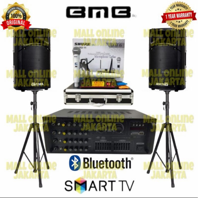 Paket Speaker BMB 15inch Original Sound System Outdoor Bluetooth