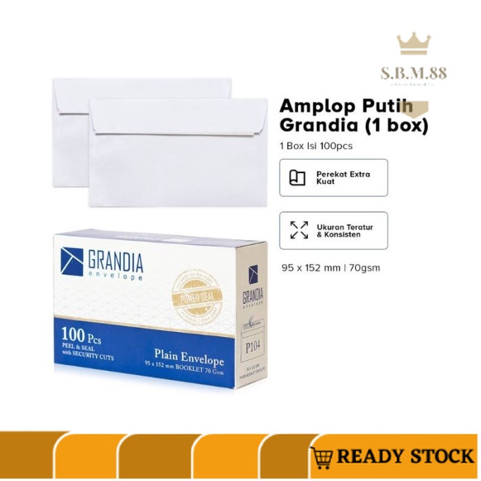 

SM88 -J114- Amplop Surat Grandia - Amplop Putih Polos Kecil - Amplop Kondangan Isi 100