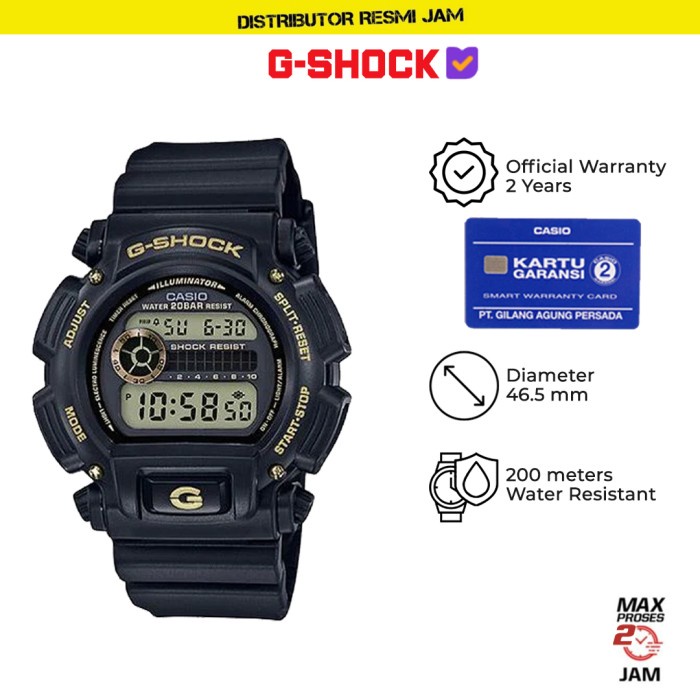 GShock DW-9052GBX-1A9DR DW-9052 DW9052GBX DW9052 Garansi Resmi