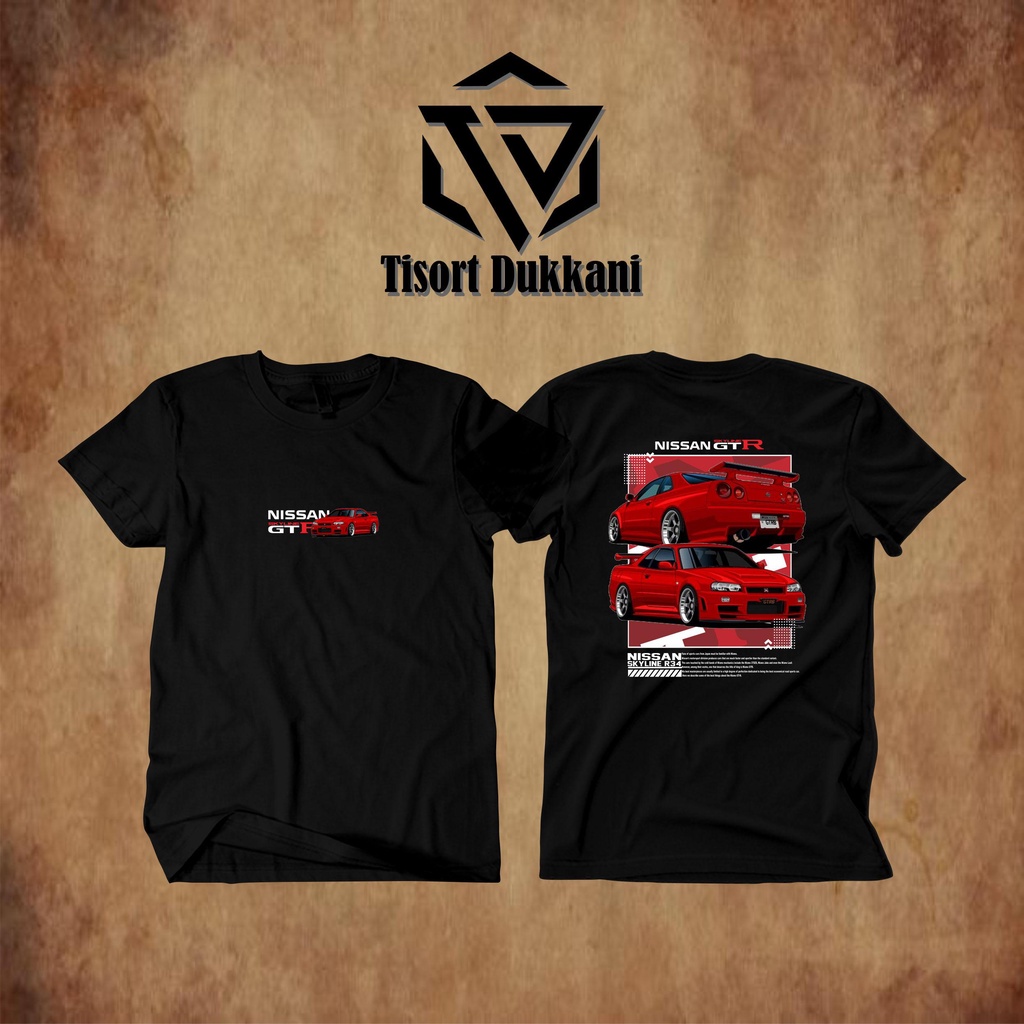 Kaos Baju Mobil NISSAN SKYLINE R34 JDM Kaos Otomotif - Koas murah premium distro terlaris