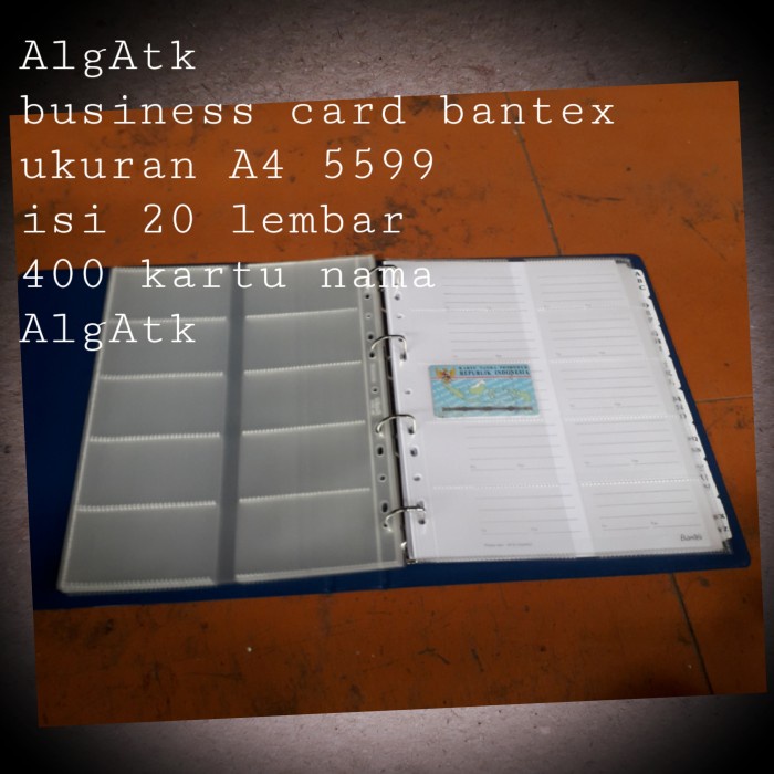 

Best Seller-Promo Business Card Bantex. Album Kartu Nama Size A4 No ref 5599. - Biru