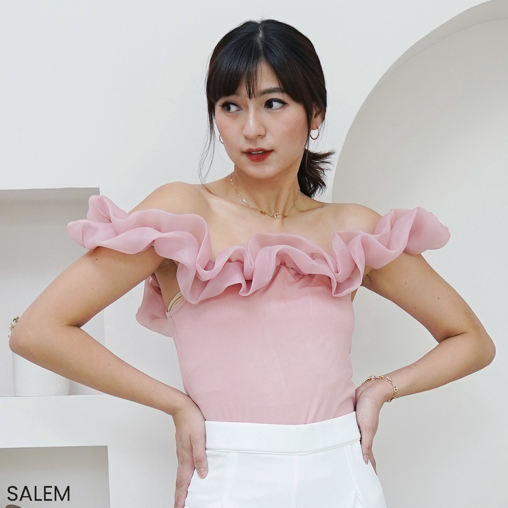 Sabrina Ruffle Top Organza Hyesin