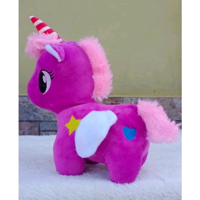 Boneka Unicorn Little Pony Lucu - Ungu