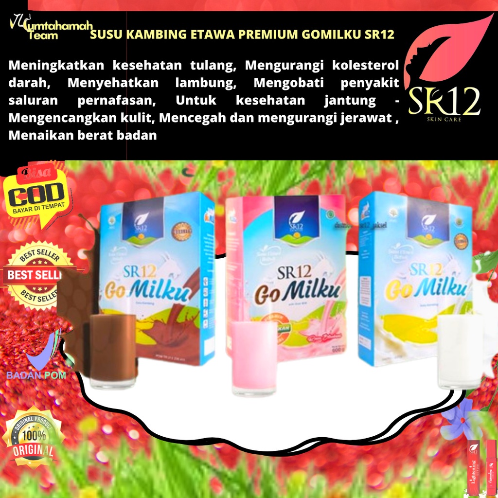 

SR12 GO MILKU SUSU KAMBING ETAWA TERBAIK / GOMILKU SUSU KAMBING KUALITAS PREMIUM / GOAT MILK SUSU BUBUK BPOM Bpom