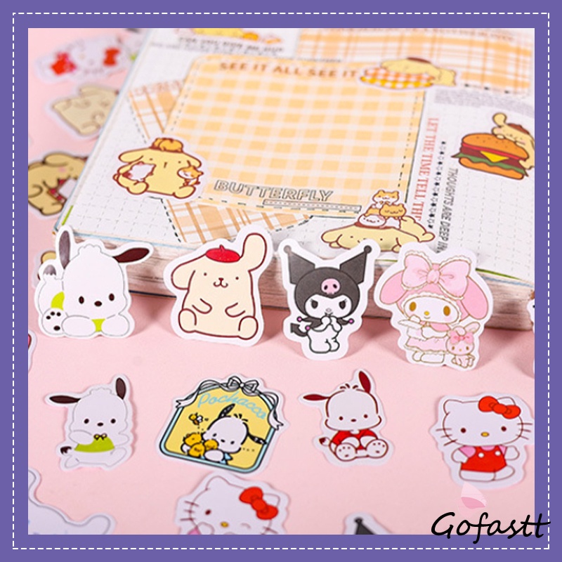 

Stiker kartun kreatif Sanrio seri buku catatan lucu stiker dekoratif-G