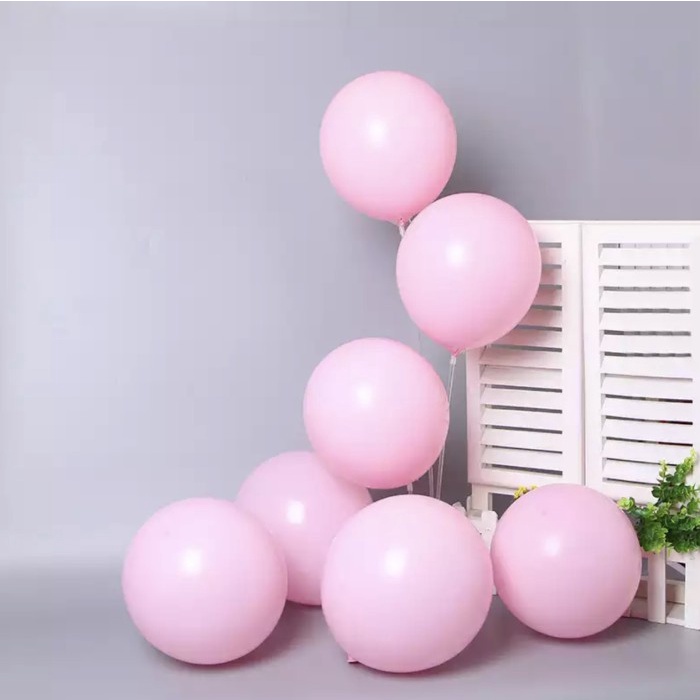 Balon latex macaron / balon latex pastel 12 inch per pack isi 100 - pink