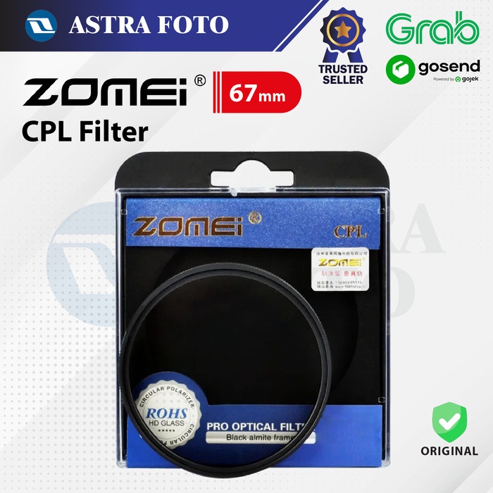 ZOMEI 67mm CPL Circular Polarizing Lens Camera Filter - 67 mm