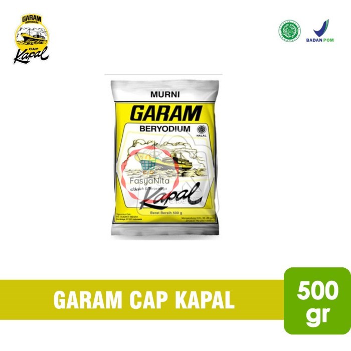

Garam Cap Kapal Beryodium / Garam Dapur (500 gr) - FasyAnita Mart Denpasar