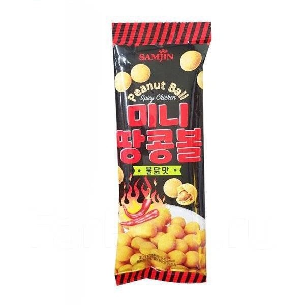 

Samjin Peanut Ball Spicy Chicken Snack Korea [80 gr] - Non Hallal