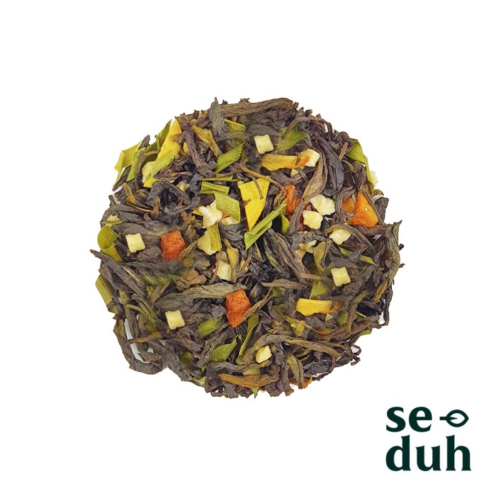 

MELON MEDLEY Tea Blend - Emerald Green Tea with Melon and others - 15 gram