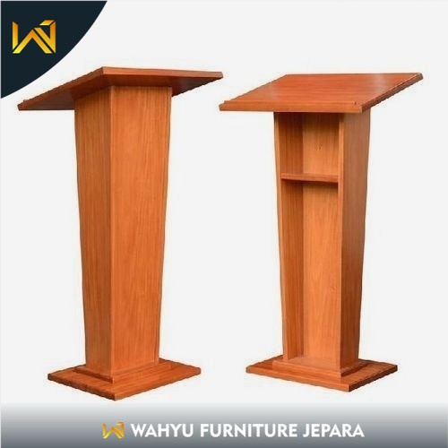 DISKON PODIUM MIMBAR MINIMALIS JATI - PODIUM PIDATO KAYU JATI - MIMBAR JATI JEPARA