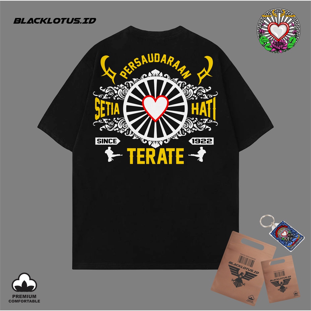 Kaos Terate BUNGA Kaos Setia Hati terate Plastisol Katun Premium Asli Kaos Raja Tega Temu Rose