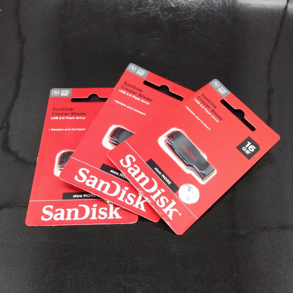 

SanDisk Cruzer Blade 16GB - Flash Drive Praktis dengan Kapasitas Besar dan Kecepatan Transfer Cepat