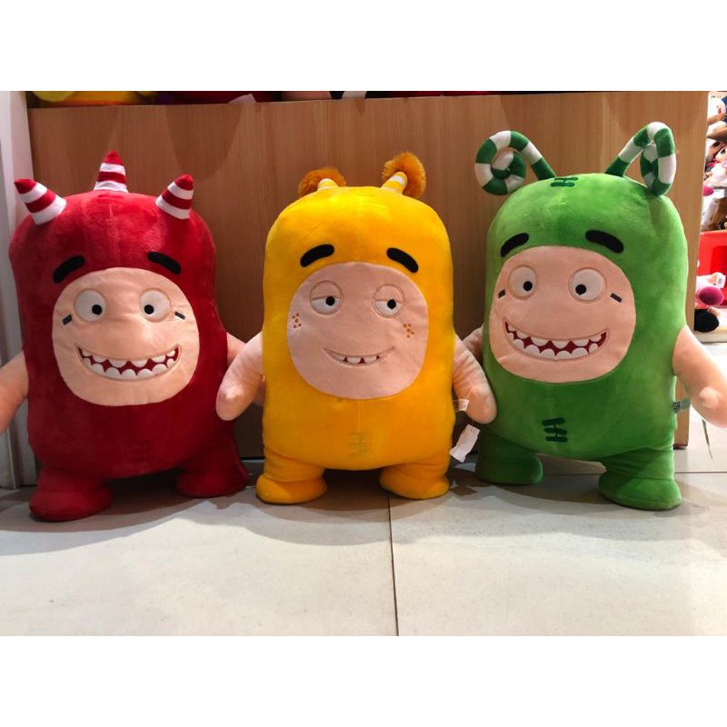 Oddbods Kartun Gelembung Pogo Zee Jeff Sekering Licin Mainan ORIGINAL Boneka oddbods jumbo berdiri b