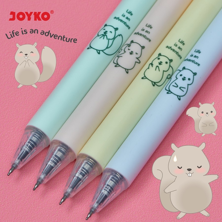 

JOYKO Gel Pen Gp-373 Needle Tip 0,5mm Pena Jel Retracable Warna Hitam Ecer