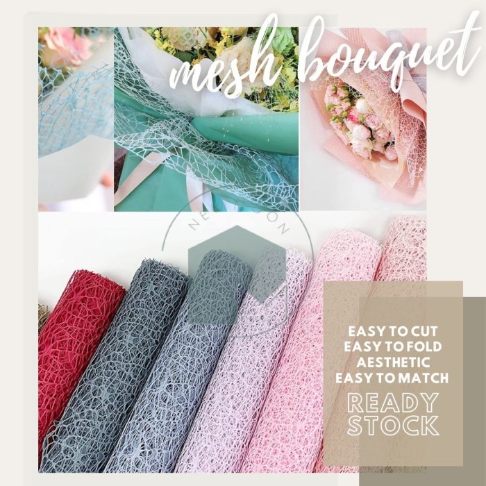 

Spider Mesh Wrapping Net Flower wrapping cellophane kertas wrap bouquet bunga bungkus plastik money uang buket plastic bahan buket florist