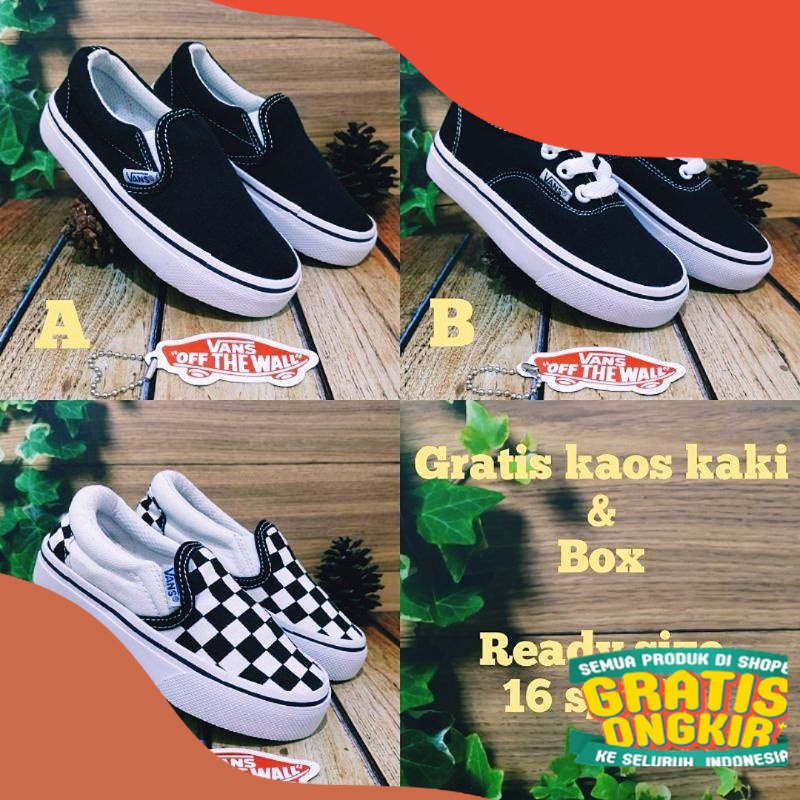 { READY } SEPATU VANS ANAK SLIP ON | SEPATU ANAK LAKI LAKI | SEPATU ANAK PEREMPUAN BW SLIP ON SEPATU