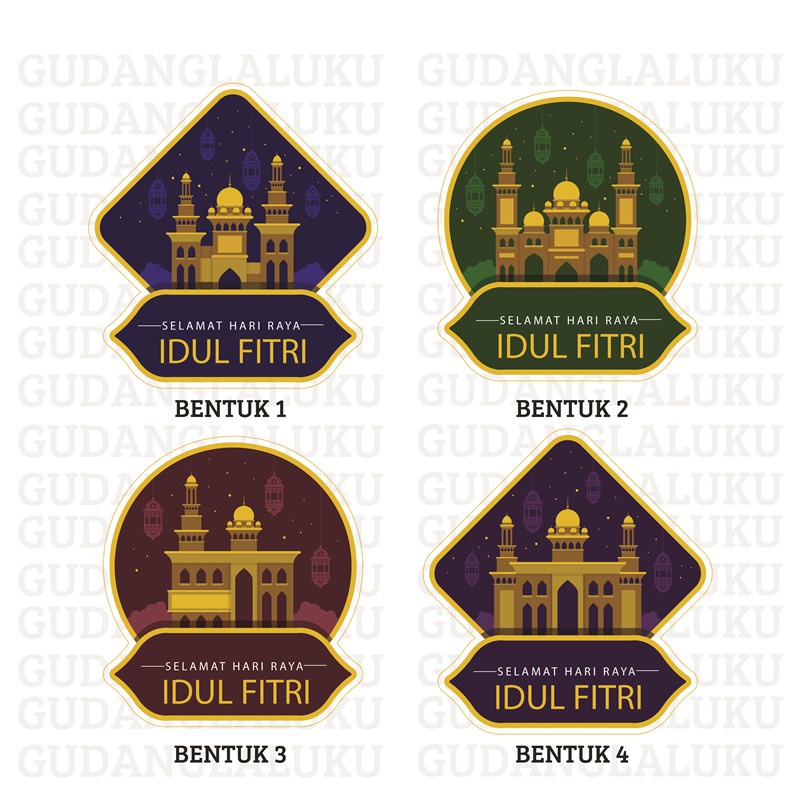 

Sticker Lebaran / Idul Fitri / Eid / Ramadhan / Ramadan / Puasa Hampers / Stiker Segel Box / Packaging / Toples