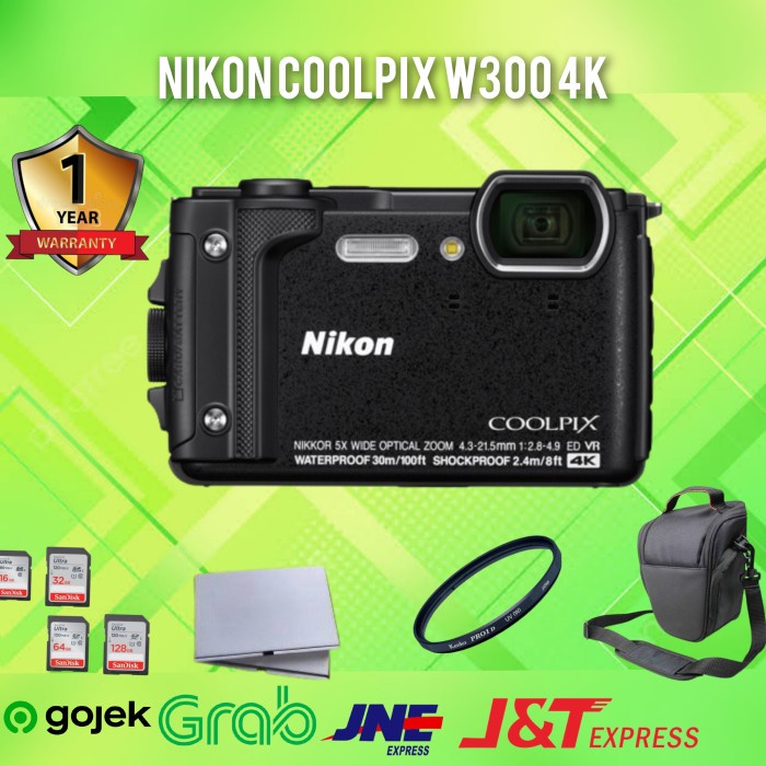 Camera Nikon Coolpix W300 / Nikon Coolpix W300 / Kamera Digital Nikon - WHITE BOX, CAMERA ONLY