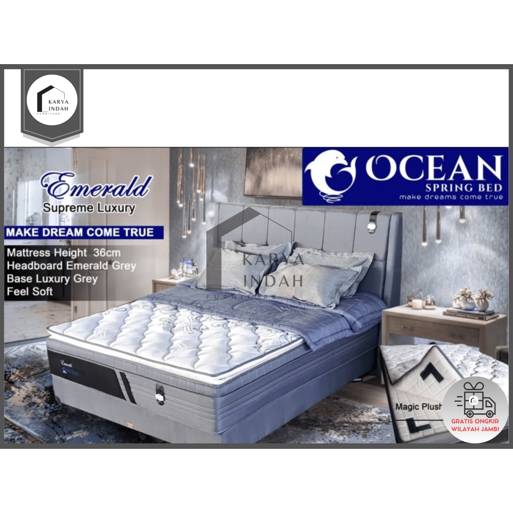 Springbed OCEAN EMERALD SUPREME LUXURY - Kasur Matrass Mattress Ranjang Ocean Emerald