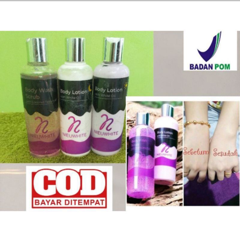 BODY LOTION ELEORA NIEUWHITE 250ML[mencerahkan kulit]