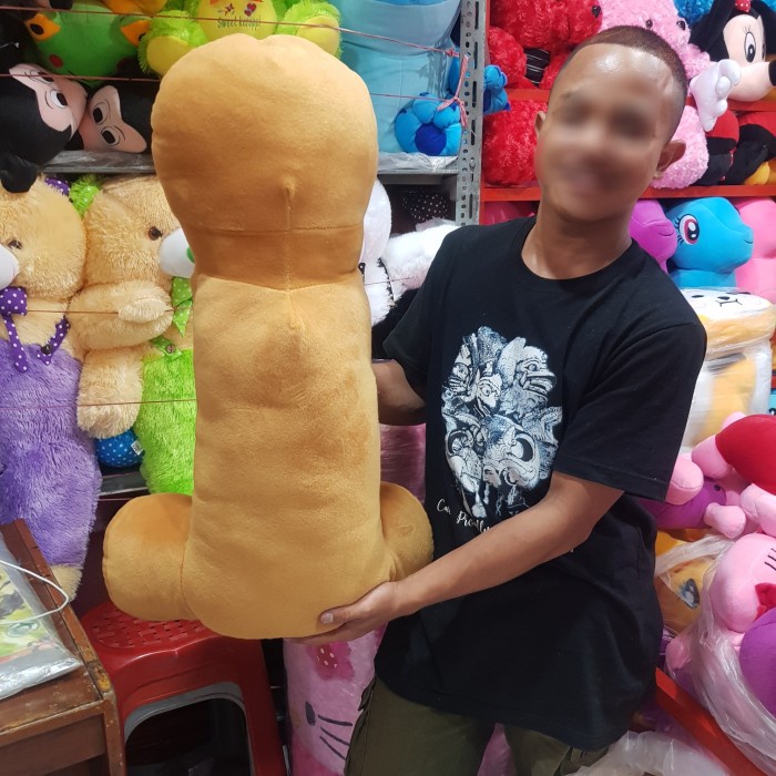 BANTAL SOFA KURSI TIDUR MOBIL BONEKA TITIT JAMUR COKLAT JUMBO BESAR
