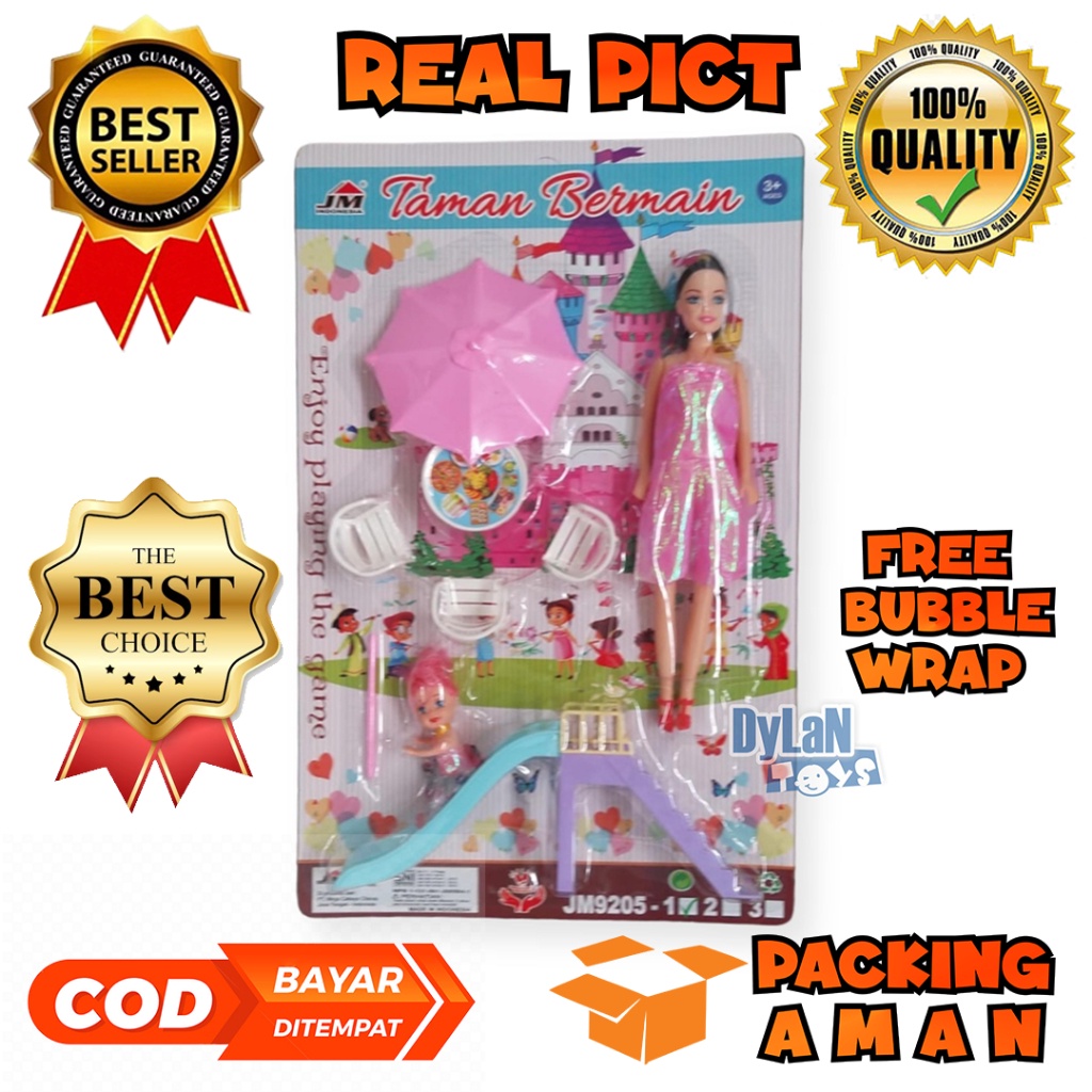 PROMO BISA COD JM 9205-1 MAINAN TAMAN BERMAIN ANAK PLUS BERBIE